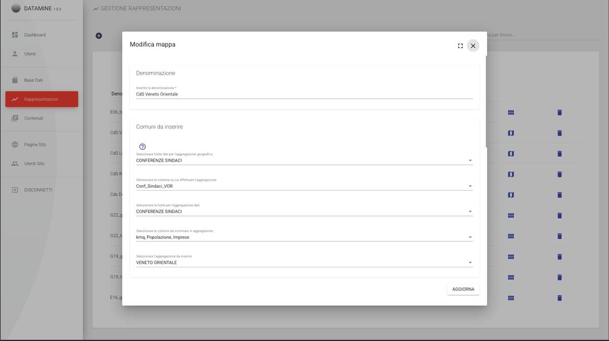 Editor mappe — versione attuale